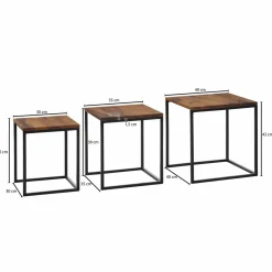 Beistelltische 3er-Set BURI RAM