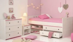 Bett mit Nachttisch und Kommode SMOOZY 23b