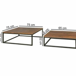 Couchtische im 2er-Set MONGKOL BOREI