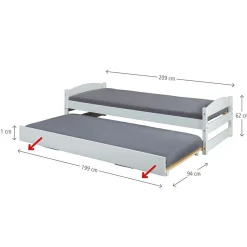 Doppelliege 90 x 200 cm VINDAS