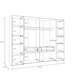 Dreh- und Schwebetürenschrank NARAGO