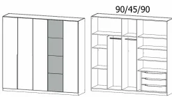 Drehtürenschrank BELLEZZA