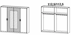 Drehtürenschrank BORNEO