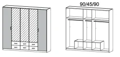 Drehtürenschrank GANDRA