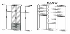 Drehtürenschrank HILDESHEIM-EXTRA