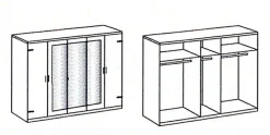 Drehtürenschrank STOCKHOLM