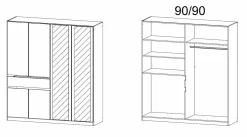 Drehtürenschrank TÜBINGEN