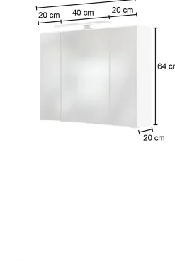 3D-Spiegelschrank 80 AREZZO