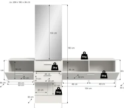 Garderobenkombination 3-teilig VAGA