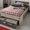 Jugendbett 90 x 200 mit Nachtkommode FABRIC 3