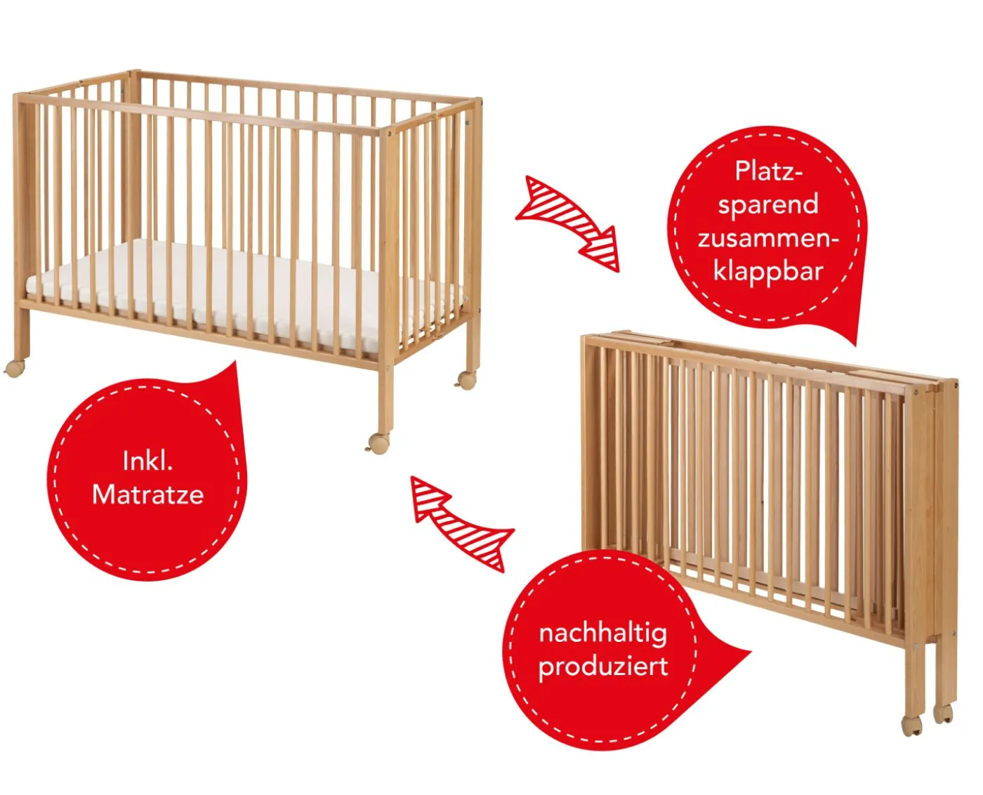 Kinderbett / Reisebett JORI
