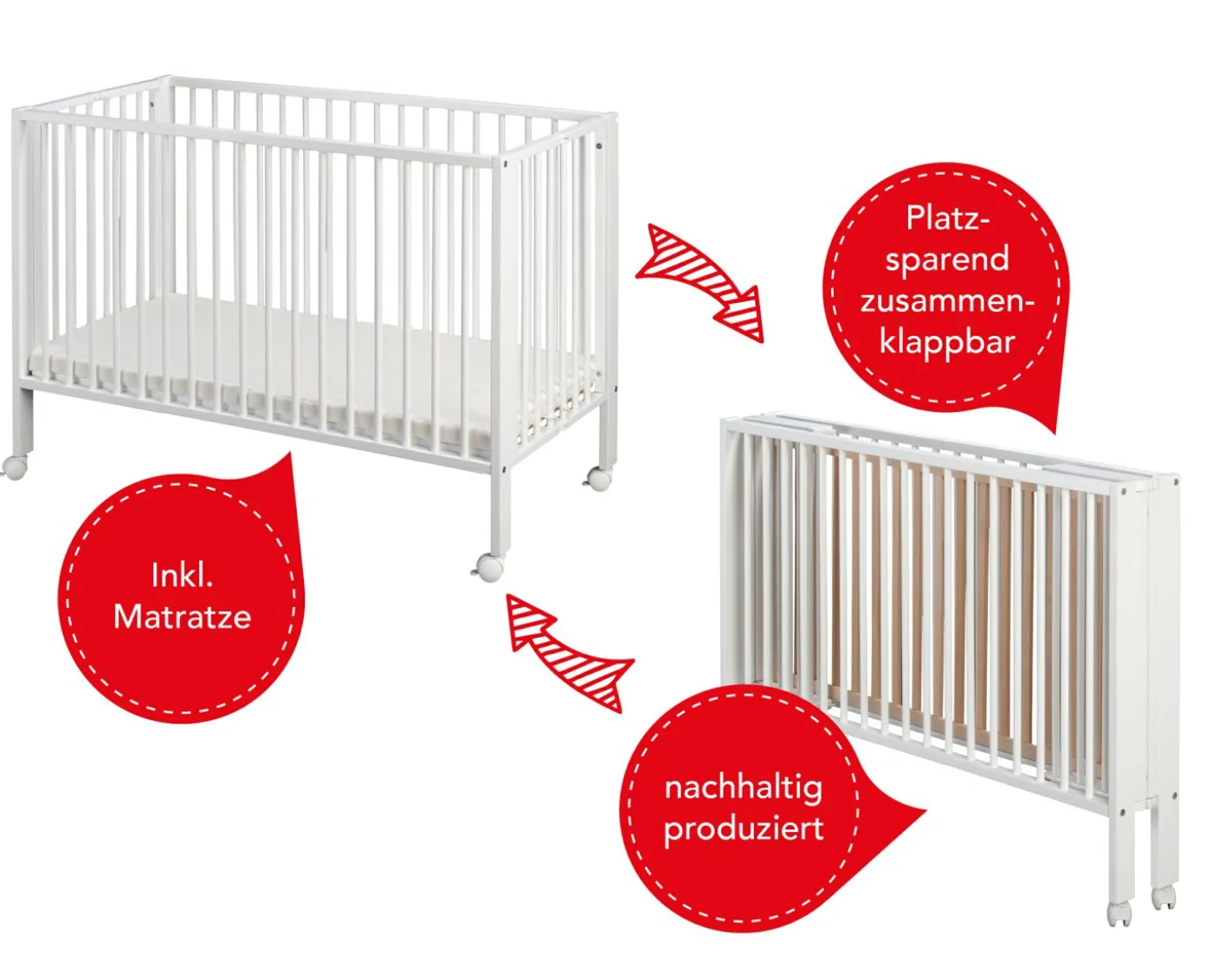 Kinderbett / Reisebett JORI