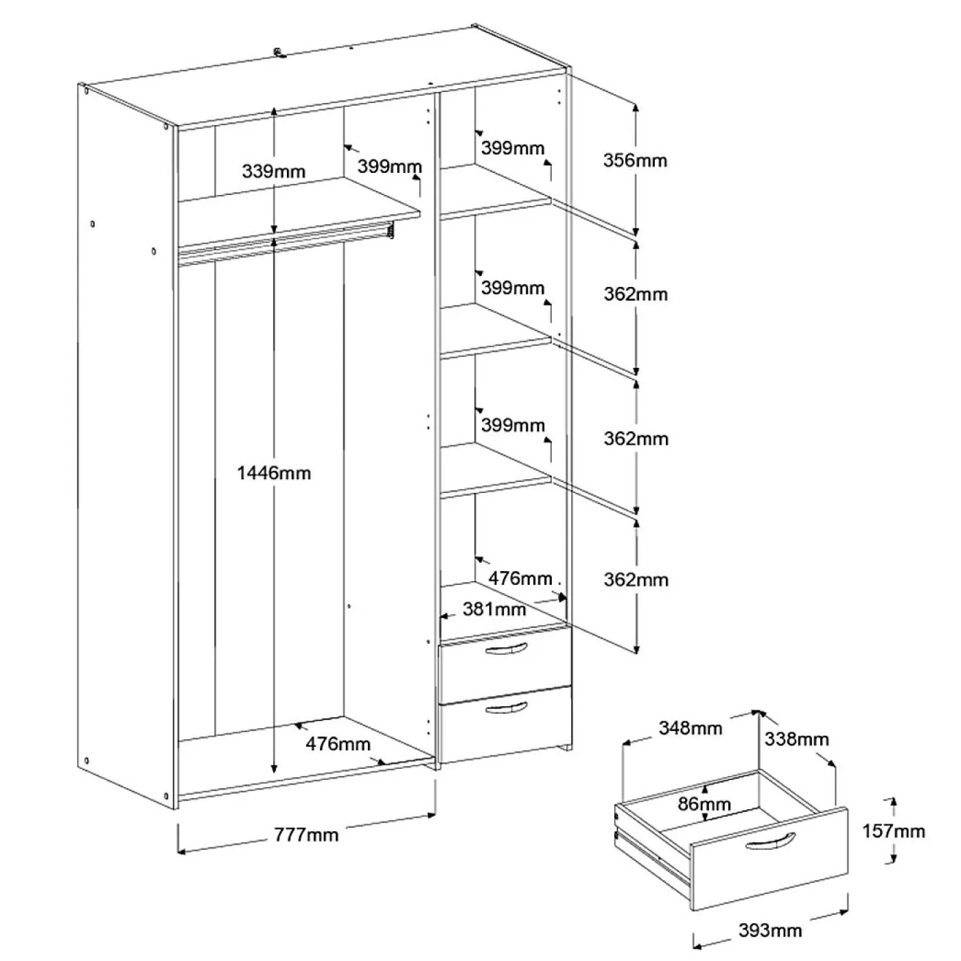 Kleiderschrank BOSTON 12