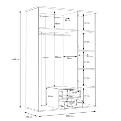 Kleiderschrank GLORIA