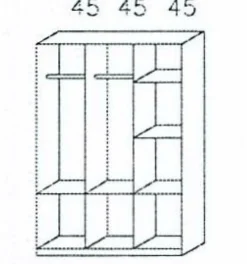 Kombi-Drehtürenschrank BREMEN
