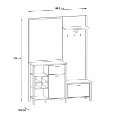 Kompaktgarderobe HIGH ROCK