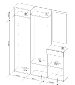Kompaktgarderobe JENS