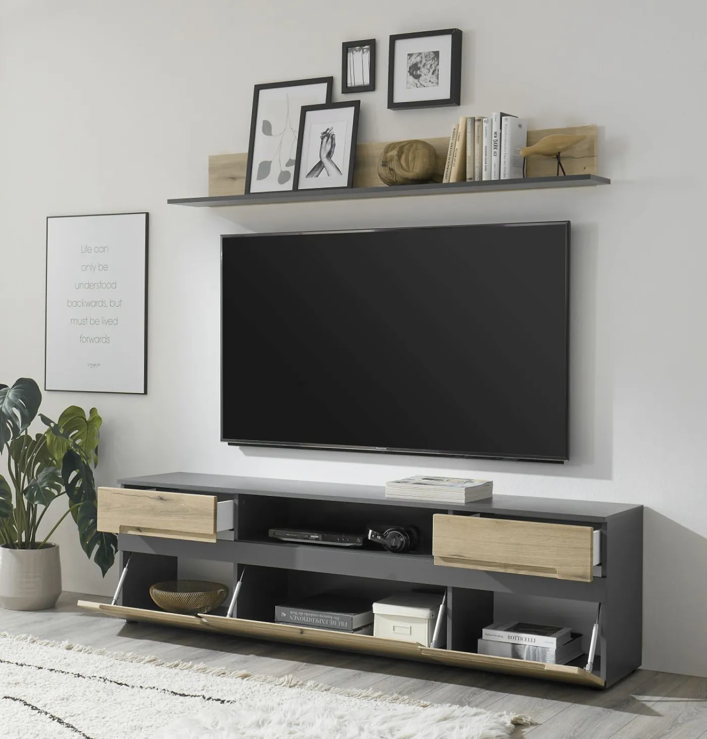 Lowboard mit Wandboard CORK
