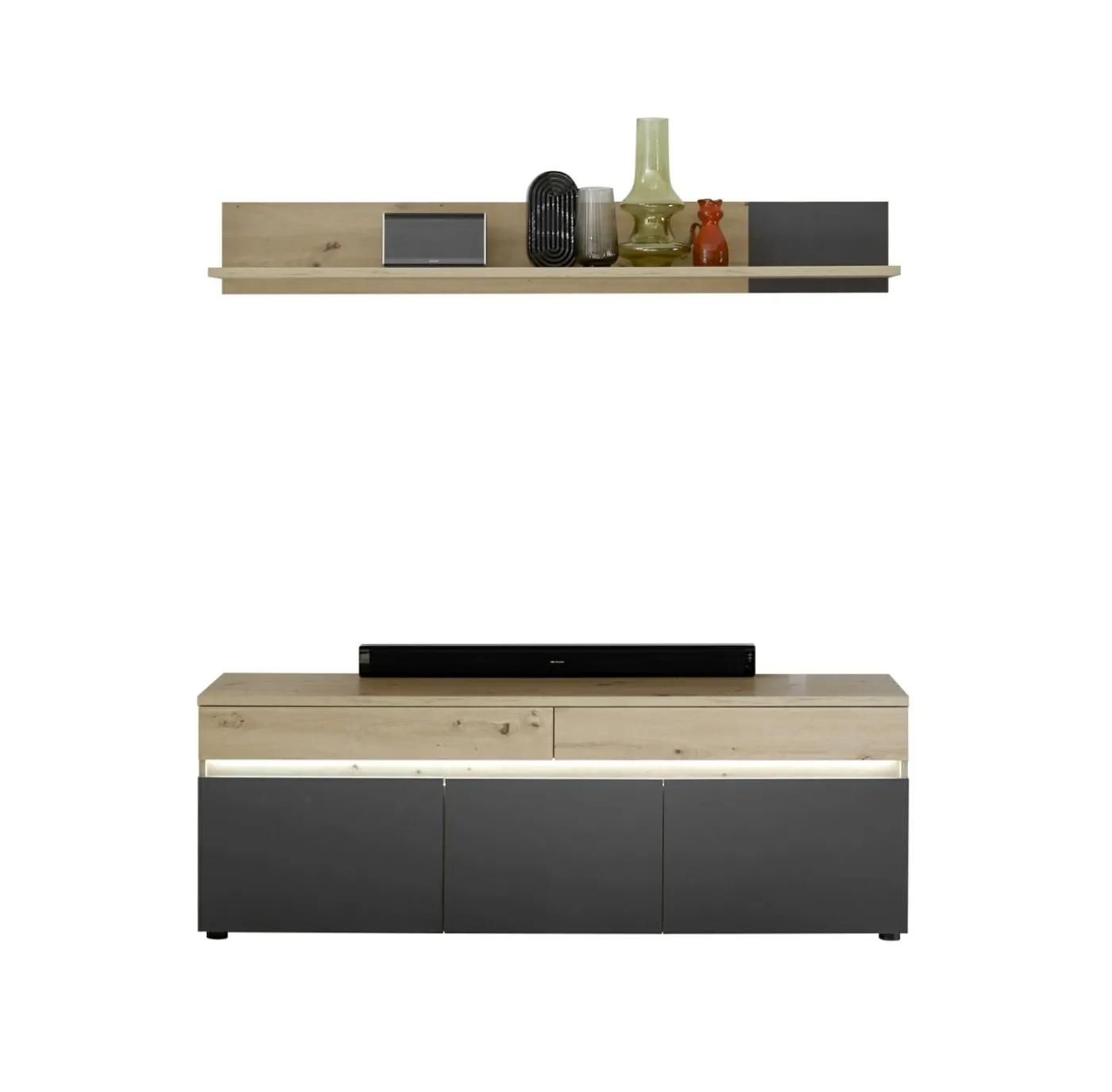 Lowboard mit Wandboard DUBLIN