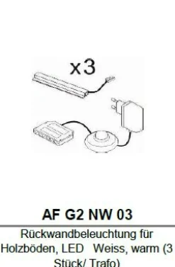 Rückwandbeleuchtungen 3er-Set RAVENNA AF G2 NW 03