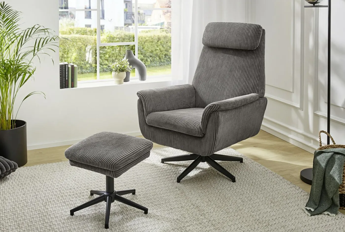 Relaxsessel mit Hocker HAMAR