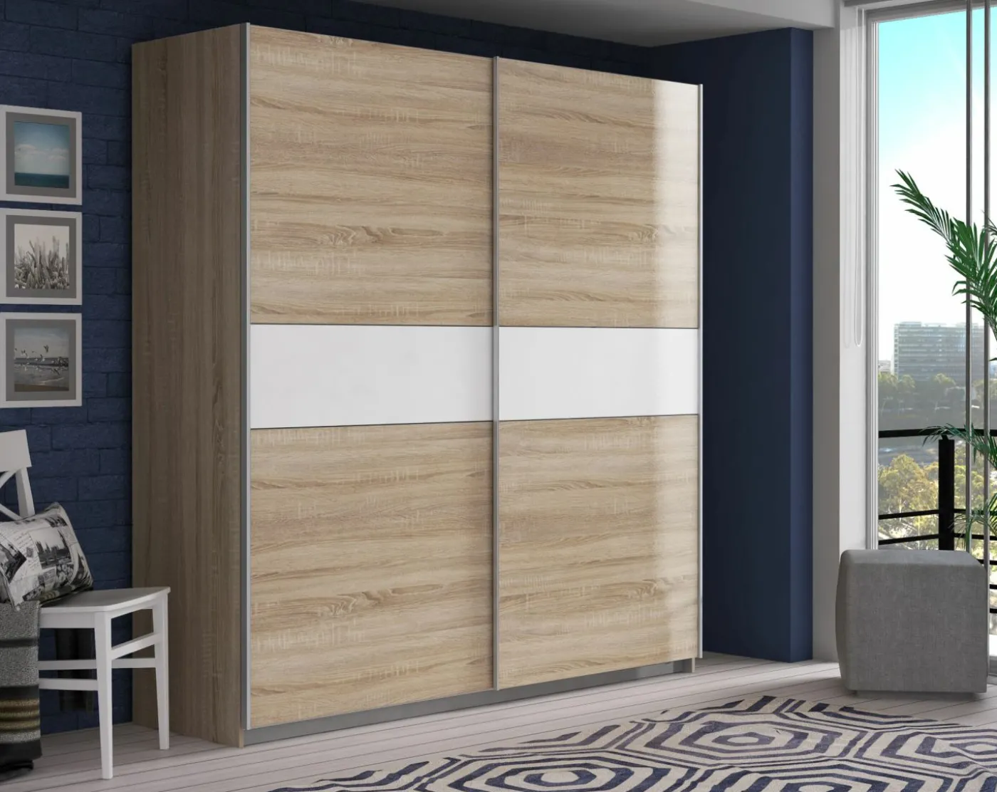 Schwebetürenschrank 200 cm WINNER PLUS