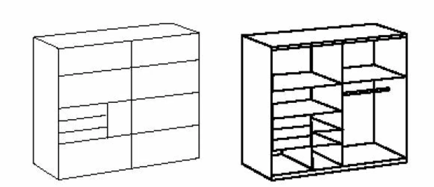 Schwebetürenschrank SAIGON
