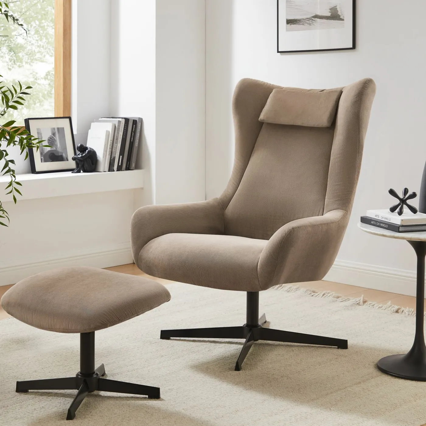 Sessel mit Hocker 367834