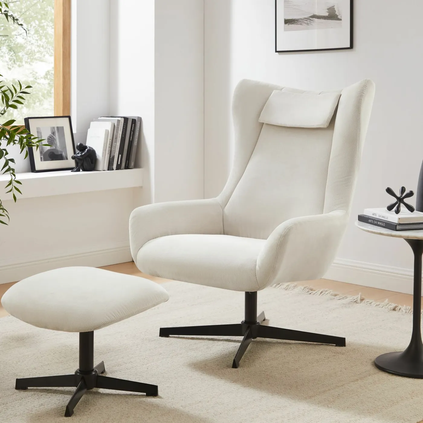 Sessel mit Hocker 367827
