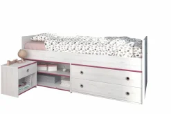 Stauraumbett mit Nachtkommode SMOOZY 24b