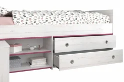Stauraumbett mit Nachtkommode SMOOZY 24b