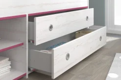 Stauraumbett mit Nachtkommode SMOOZY 24b
