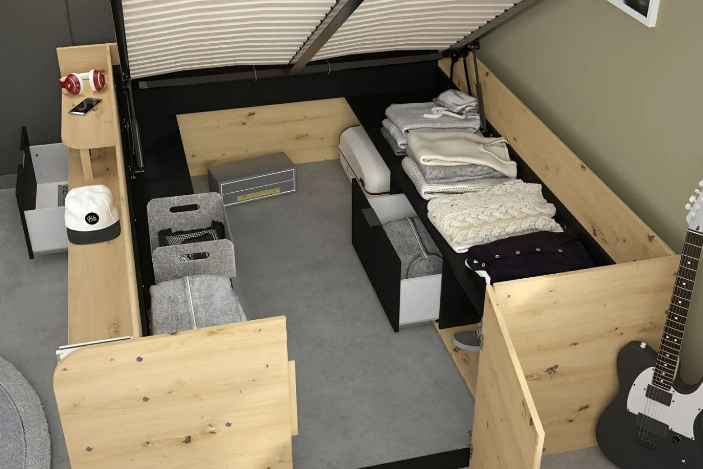 Stauraumbett TRAVEL