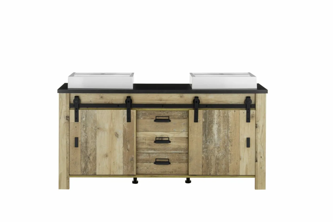 Unterschrank mit Doppelwaschbecken SHERWOOD