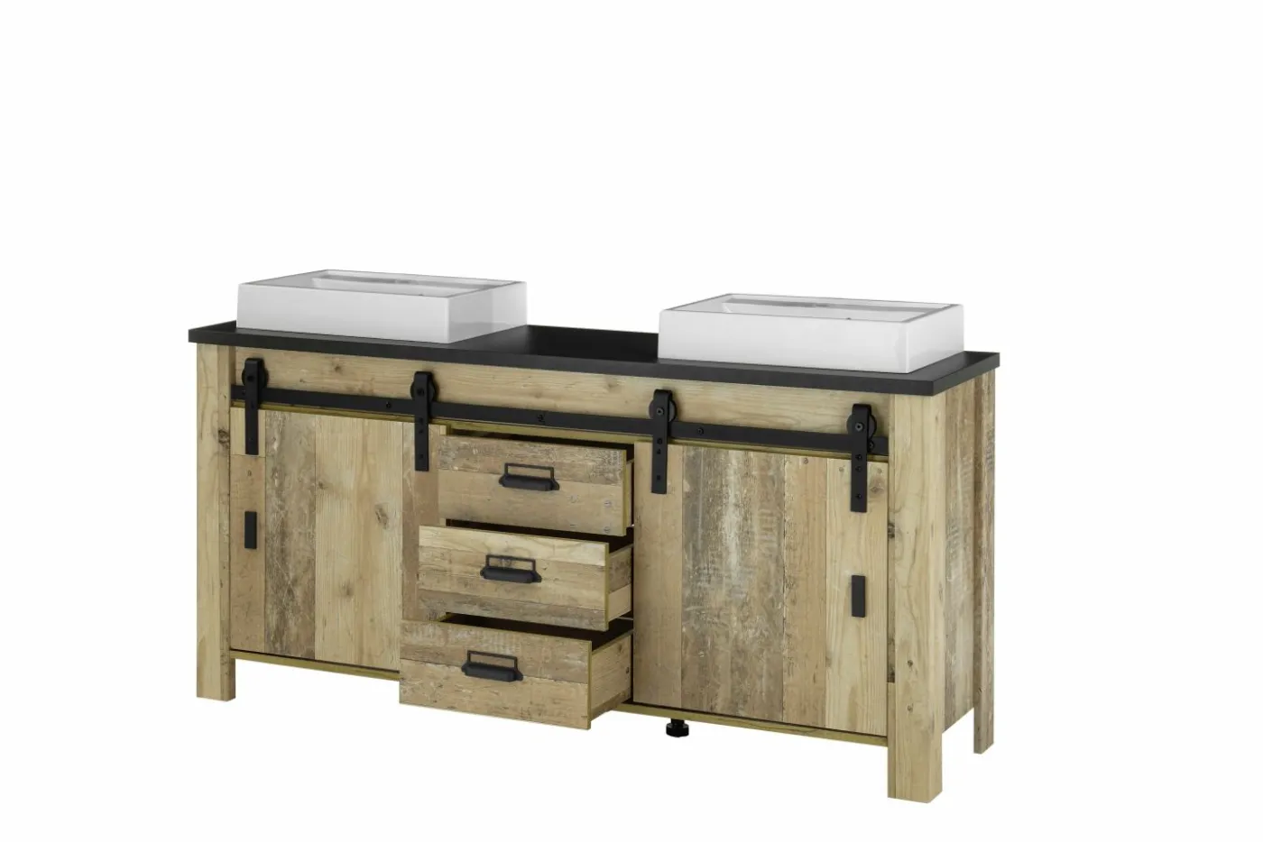 Unterschrank mit Doppelwaschbecken SHERWOOD