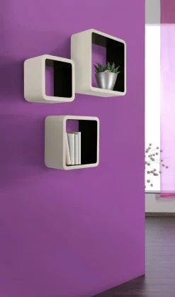 Wandregale im 3er-Set CUBO