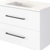 Waschbeckenunterschrank 80 mit Mineralgußbecken LUZERN