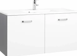 Waschbeckenunterschrank 100 mit Mineralgussbecken BOLOGNA