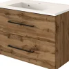 Waschbeckenunterschrank 80 mit Mineralgußbecken LUZERN
