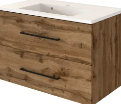 Waschbeckenunterschrank 80 mit Mineralgußbecken LUZERN