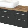 Waschbeckenunterschrank 90 mit Aufsatzbecken links DAVOS