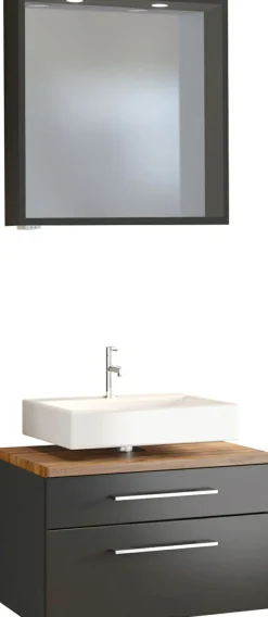 Waschbeckenunterschrank 60 mit Spiegelpaneel DAVOS