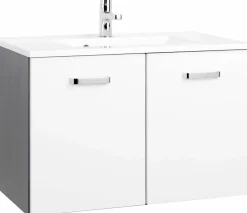 Waschbeckenunterschrank 80 mit Mineralgussbecken BOLOGNA