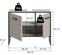 Waschbeckenunterschrank BAGNO