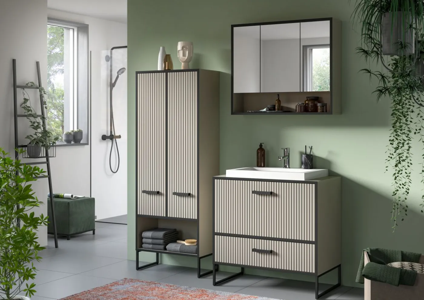 Waschbeckenunterschrank mit Waschbecken BAGNO