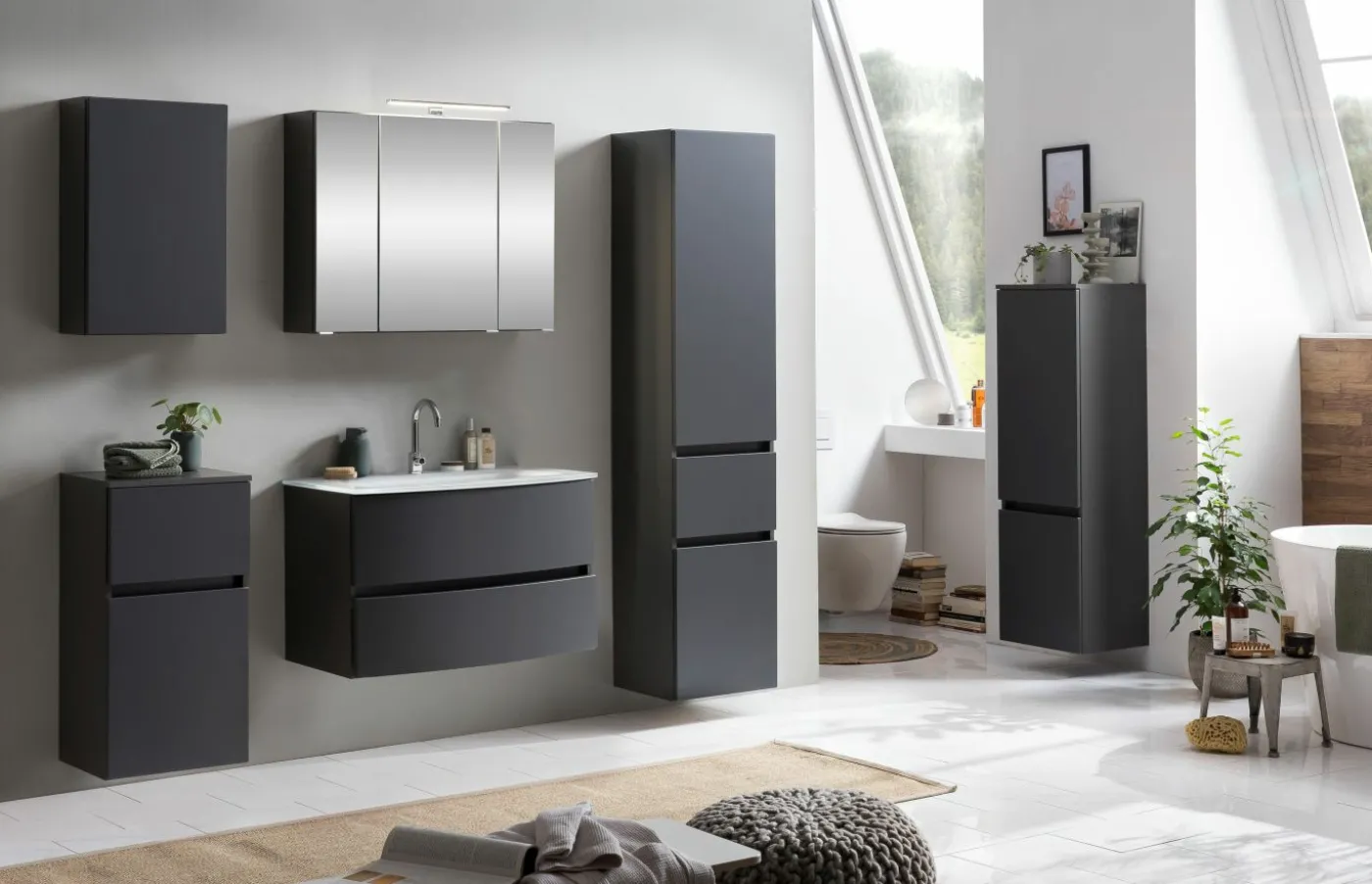 Waschbeckenunterschrank mit Waschbecken KOPENHAGEN