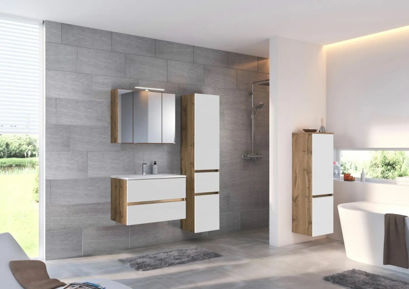 Waschbeckenunterschrank mit Waschbecken LUCCA
