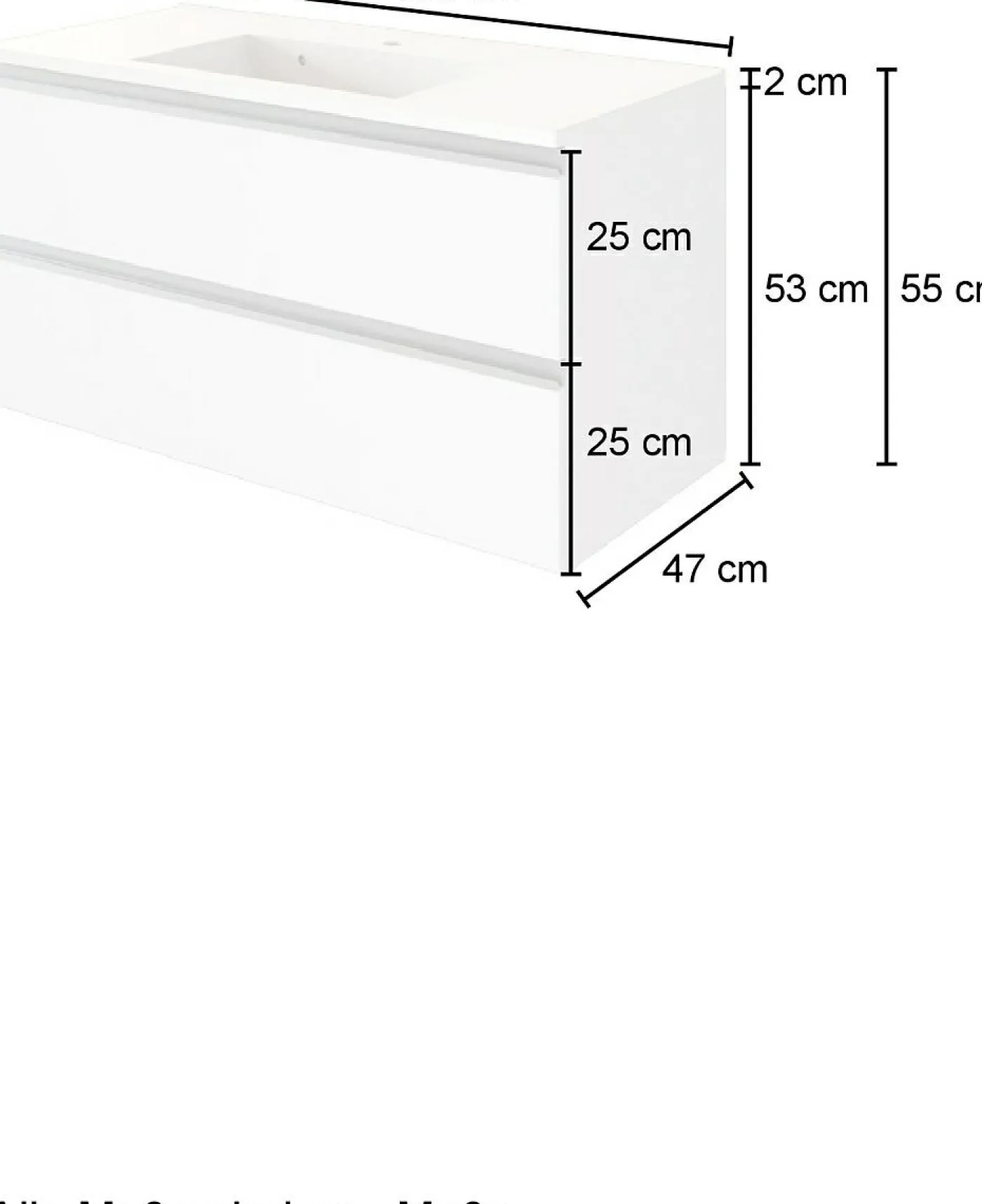 Waschbeckenunterschrank mit Waschbecken 100 AREZZO