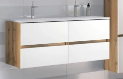 Waschbeckenunterschrank mit Doppelwaschbecken LUCCA