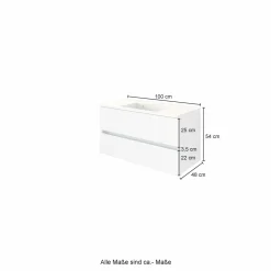 Waschbeckenunterschrank mit Waschbecken LUCCA